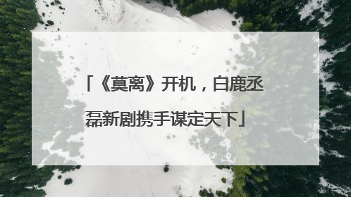 《莫离》开机，白鹿丞磊新剧携手谋定天下