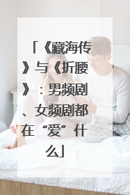 《藏海传》与《折腰》：男频剧、女频剧都在“爱”什么