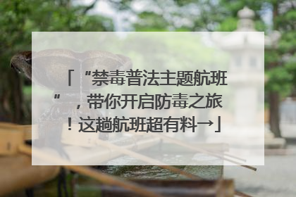 “禁毒普法主题航班”，带你开启防毒之旅！这趟航班超有料→