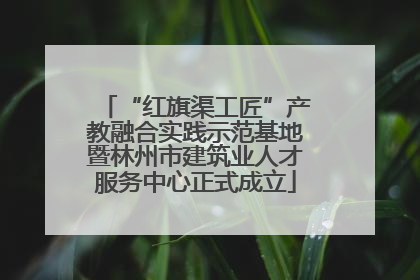 “红旗渠工匠”产教融合实践示范基地暨林州市建筑业人才服务中心正式成立