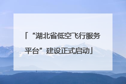 “湖北省低空飞行服务平台”建设正式启动