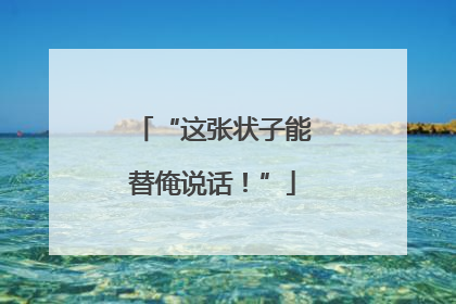 “这张状子能替俺说话！”