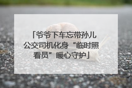 爷爷下车忘带孙儿 公交司机化身“临时照看员”暖心守护