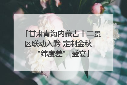 甘肃青海内蒙古十二景区联动入黔 定制金秋 “纬度差” 盛宴