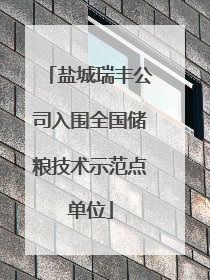 盐城瑞丰公司入围全国储粮技术示范点单位
