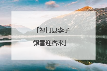 祁门县李子飘香迎客来