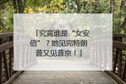 究竟谁是“女安倍”？她见完特朗普又见普京！