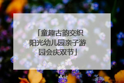 童趣古韵交织 阳光幼儿园亲子游园会庆双节