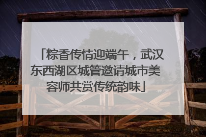 粽香传情迎端午，武汉东西湖区城管邀请城市美容师共赏传统韵味