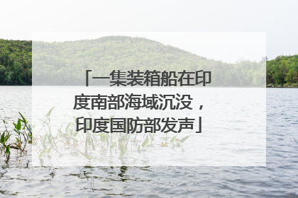 一集装箱船在印度南部海域沉没，印度国防部发声