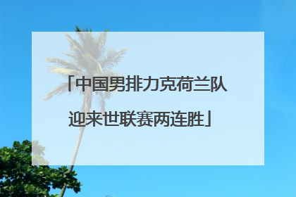 中国男排力克荷兰队 迎来世联赛两连胜