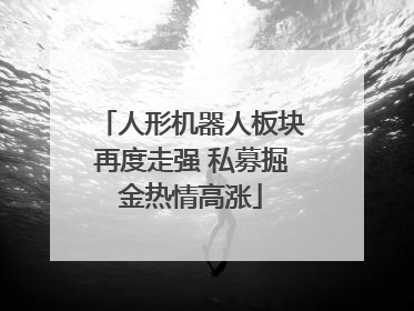人形机器人板块再度走强 私募掘金热情高涨