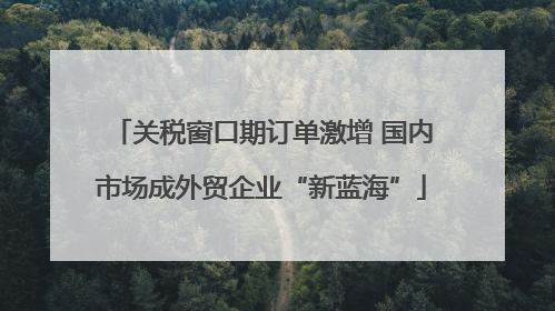 关税窗口期订单激增 国内市场成外贸企业“新蓝海”