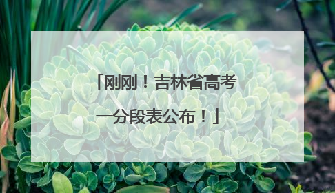 刚刚！吉林省高考一分段表公布！
