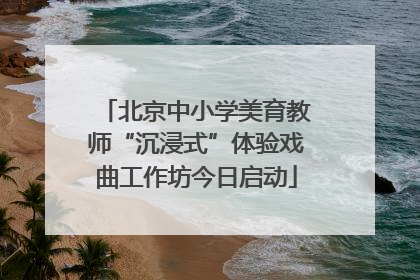 北京中小学美育教师“沉浸式”体验戏曲工作坊今日启动