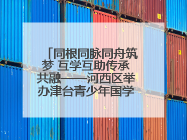 同根同脉同舟筑梦 互学互助传承共融——河西区举办津台青少年国学交流活动