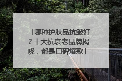 哪种护肤品抗皱好？十大抗衰老品牌揭晓，都是口碑爆款