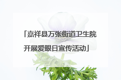 嘉祥县万张街道卫生院开展爱眼日宣传活动