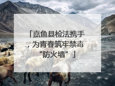 嘉鱼县检法携手，为青春筑牢禁毒“防火墙”