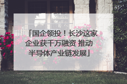 国企领投！长沙这家企业获千万融资 推动半导体产业链发展