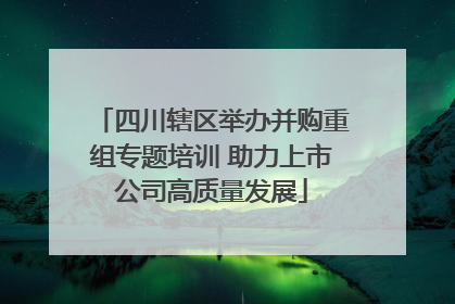 四川辖区举办并购重组专题培训 助力上市公司高质量发展