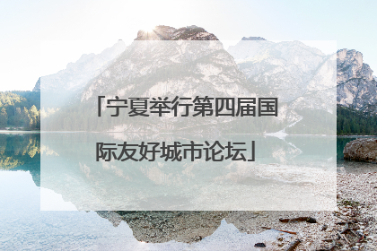 宁夏举行第四届国际友好城市论坛