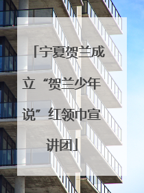 宁夏贺兰成立“贺兰少年说”红领巾宣讲团