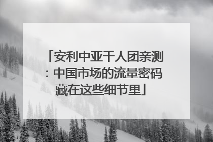 安利中亚千人团亲测：中国市场的流量密码 藏在这些细节里