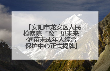 安阳市龙安区人民检察院“豫”见未来·润苗未成年人综合保护中心正式揭牌