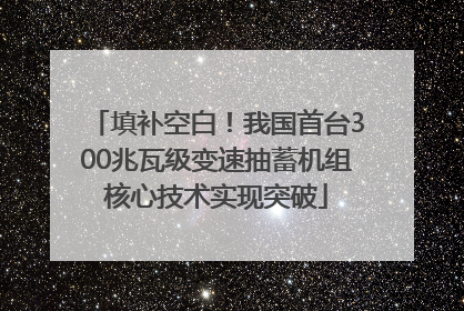 填补空白！我国首台300兆瓦级变速抽蓄机组核心技术实现突破