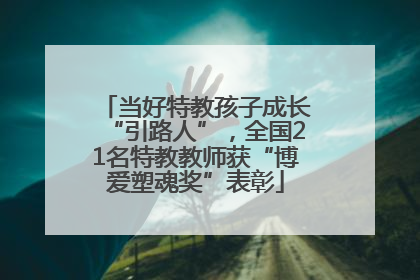 当好特教孩子成长“引路人”，全国21名特教教师获“博爱塑魂奖”表彰
