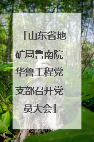 山东省地矿局鲁南院华鲁工程党支部召开党员大会