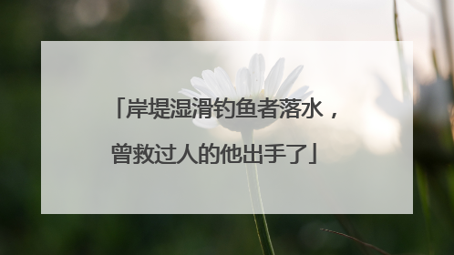 岸堤湿滑钓鱼者落水，曾救过人的他出手了