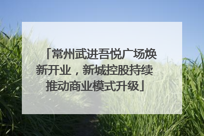 常州武进吾悦广场焕新开业，新城控股持续推动商业模式升级