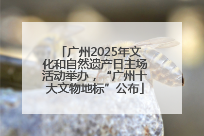 广州2025年文化和自然遗产日主场活动举办，“广州十大文物地标”公布
