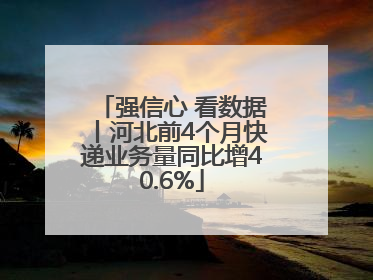 强信心 看数据丨河北前4个月快递业务量同比增40.6%