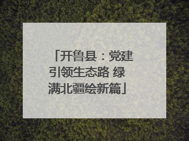 开鲁县：党建引领生态路 绿满北疆绘新篇