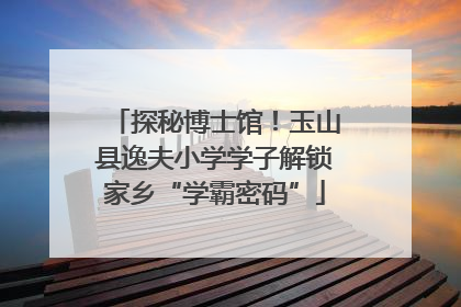 探秘博士馆！玉山县逸夫小学学子解锁家乡“学霸密码”
