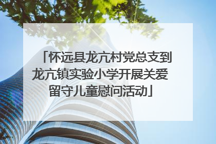 怀远县龙亢村党总支到龙亢镇实验小学开展关爱留守儿童慰问活动