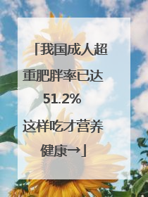 我国成人超重肥胖率已达51.2% 这样吃才营养健康→