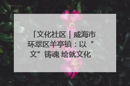 文化社区｜威海市环翠区羊亭镇：以“文”铸魂 绘就文化社区新画卷