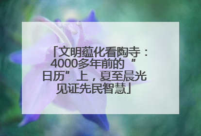 文明蕴化看陶寺：4000多年前的“日历”上，夏至晨光见证先民智慧