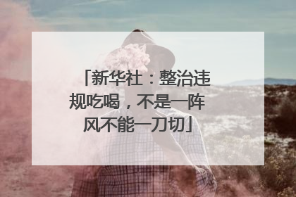 新华社：整治违规吃喝，不是一阵风不能一刀切
