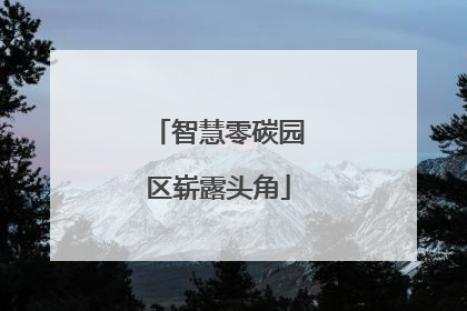 智慧零碳园区崭露头角
