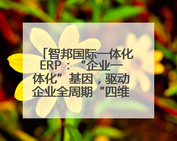 智邦国际一体化ERP：“企业一体化”基因，驱动企业全周期“四维质变”