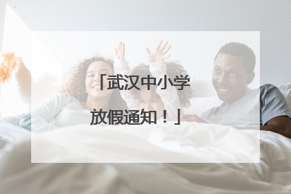 武汉中小学放假通知！
