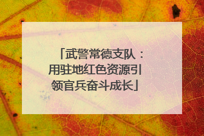 武警常德支队：用驻地红色资源引领官兵奋斗成长