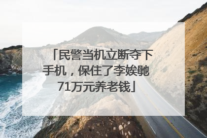民警当机立断夺下手机，保住了李娭毑71万元养老钱