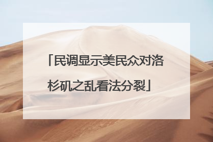 民调显示美民众对洛杉矶之乱看法分裂