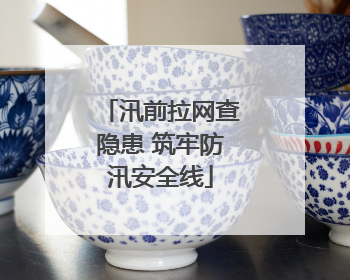 汛前拉网查隐患 筑牢防汛安全线